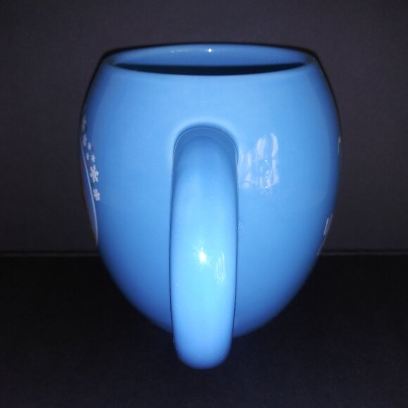 Rudolph the Red Nosed Reindeer Blue Oval Coffee Mug Hot Chocolate Teacup - Picture 2 of 8